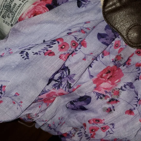 *SOLD* 5 for $20 | Chesley Strapless Ruffle Top Floral Dress with Knitted Belt - Picture 7 of 11